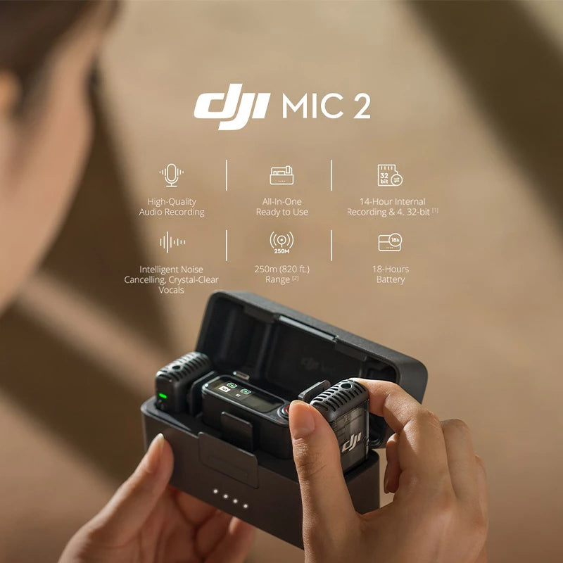 DJI MIC 2 ( 2 TX + 1 RX + CHARGING CASE)