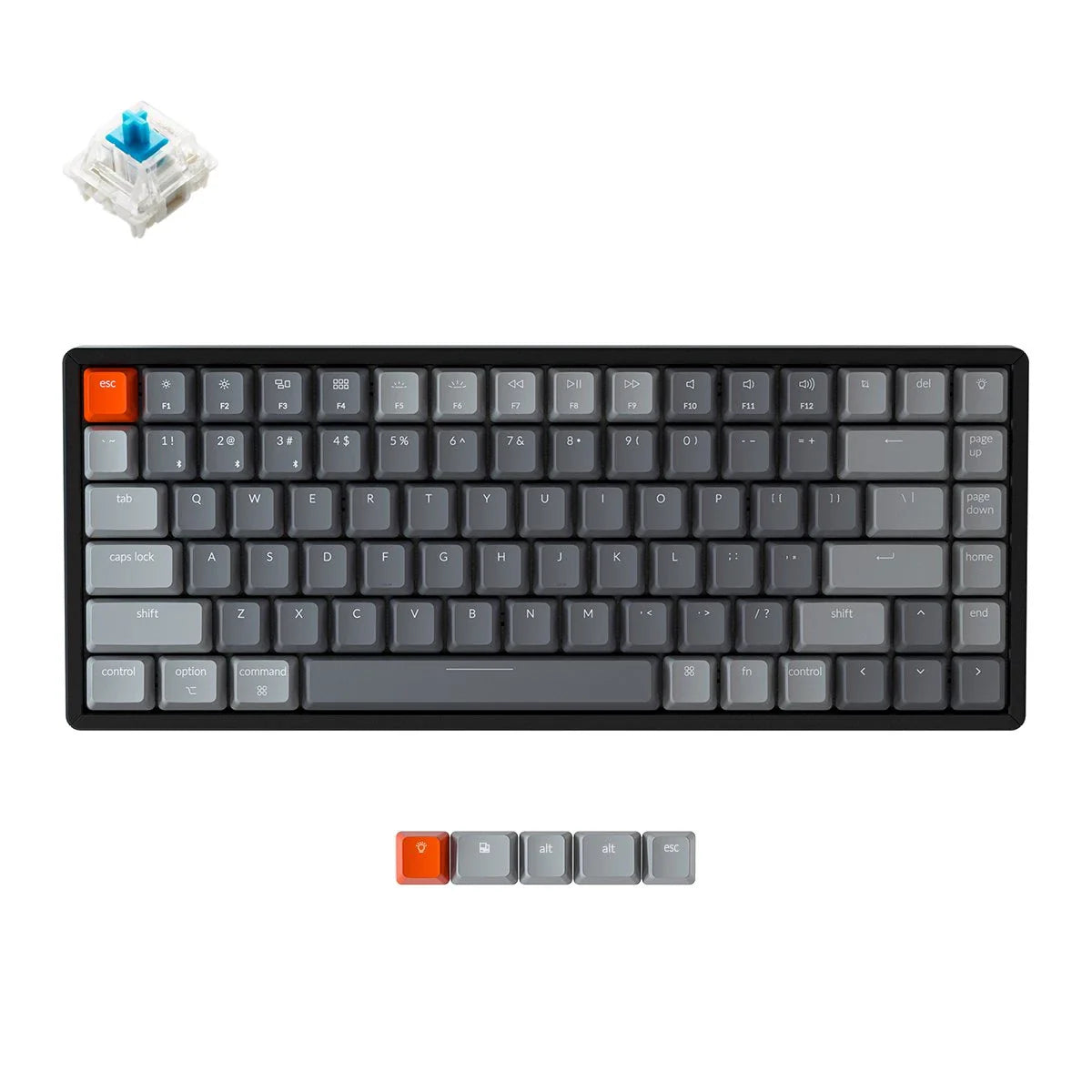 Keychron K2-C2 Wireless Mechanical Keyboard Aluminum Frame RGB Backlight Blue Switch