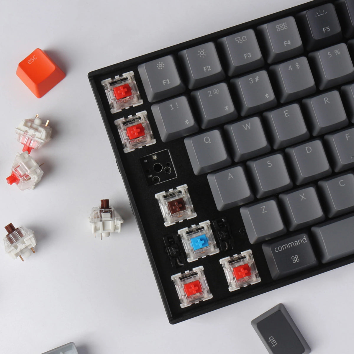 Keychron K4-G2 Wireless Mechanical Keyboard White Backlight Gateron Hot-Swappable Blue Switch