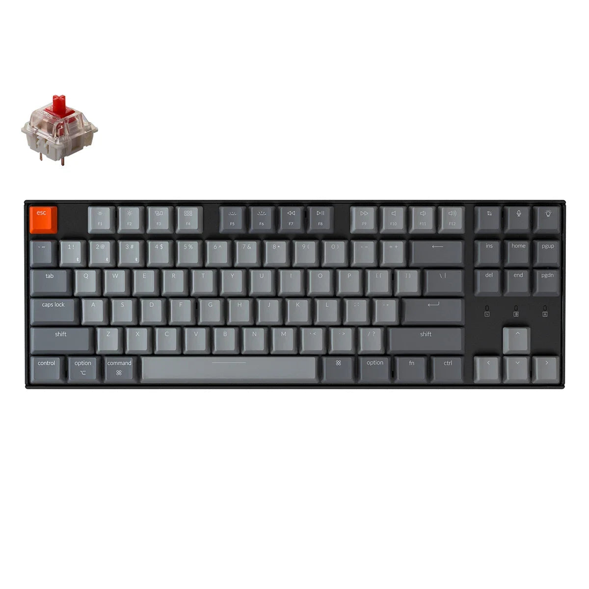 Keychron K8-G1 Wireless Mechanical Keyboard White Backlight Gateron Hot-Swappable Red Switch