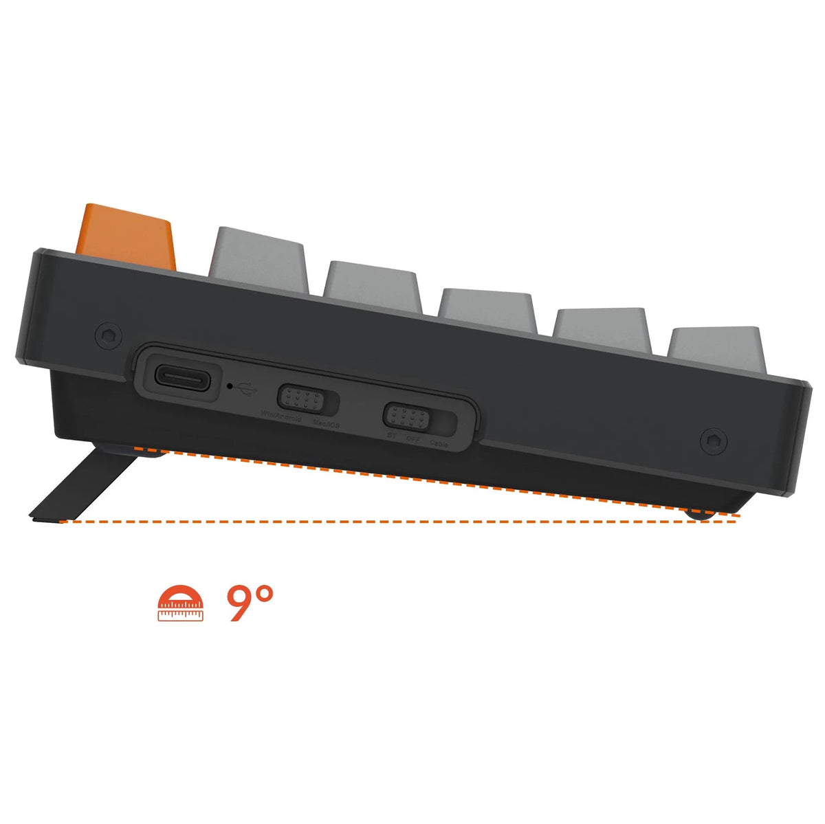 Keychron K10-G1 Wireless Mechanical Keyboard White Backlight Gateron Mechanical (Hot-swappable) Red Switch