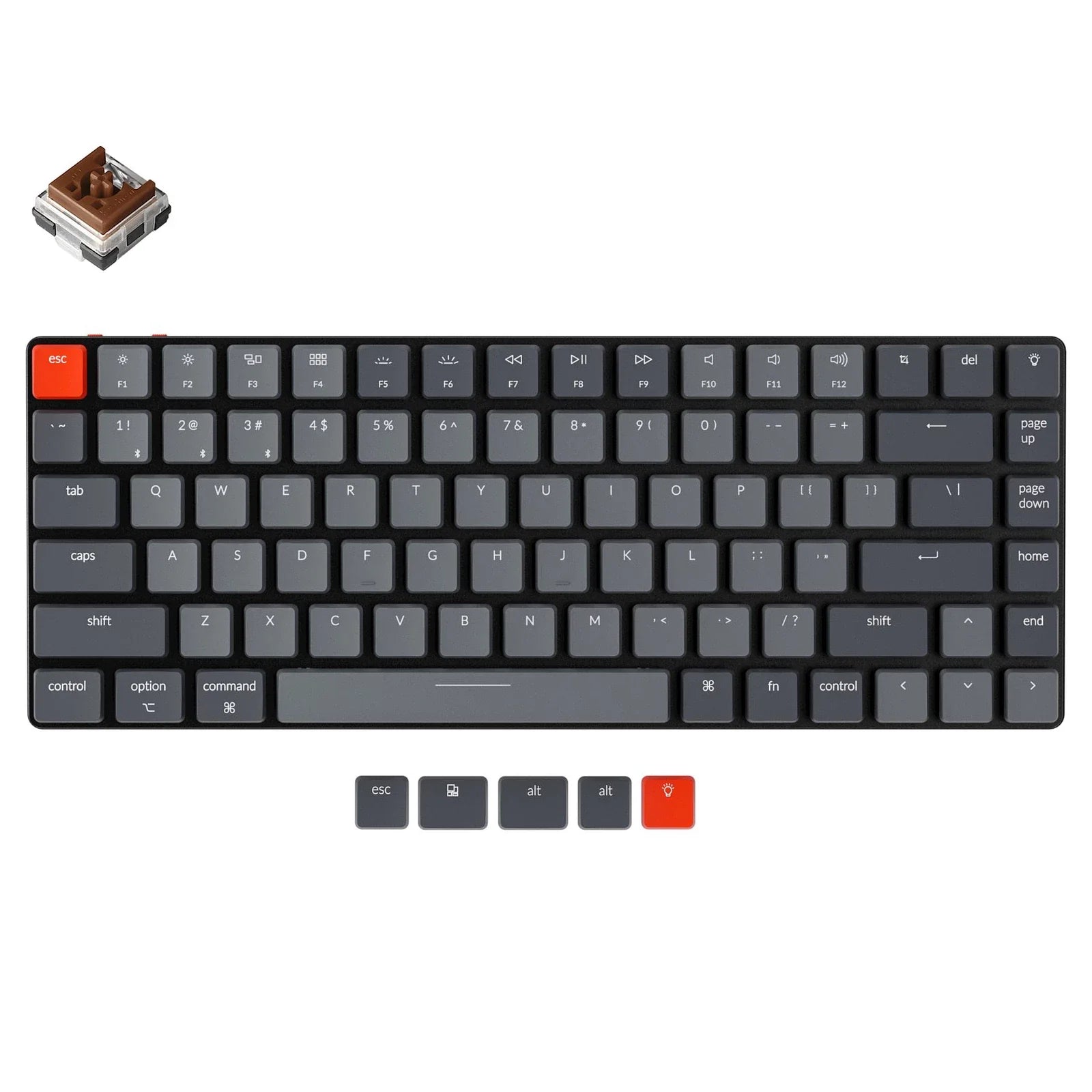 Keychron K3-B3 Ultra-slim Wireless Mechanical Keyboard RGB Backlight Low Profile Gateron Mechanical Brown