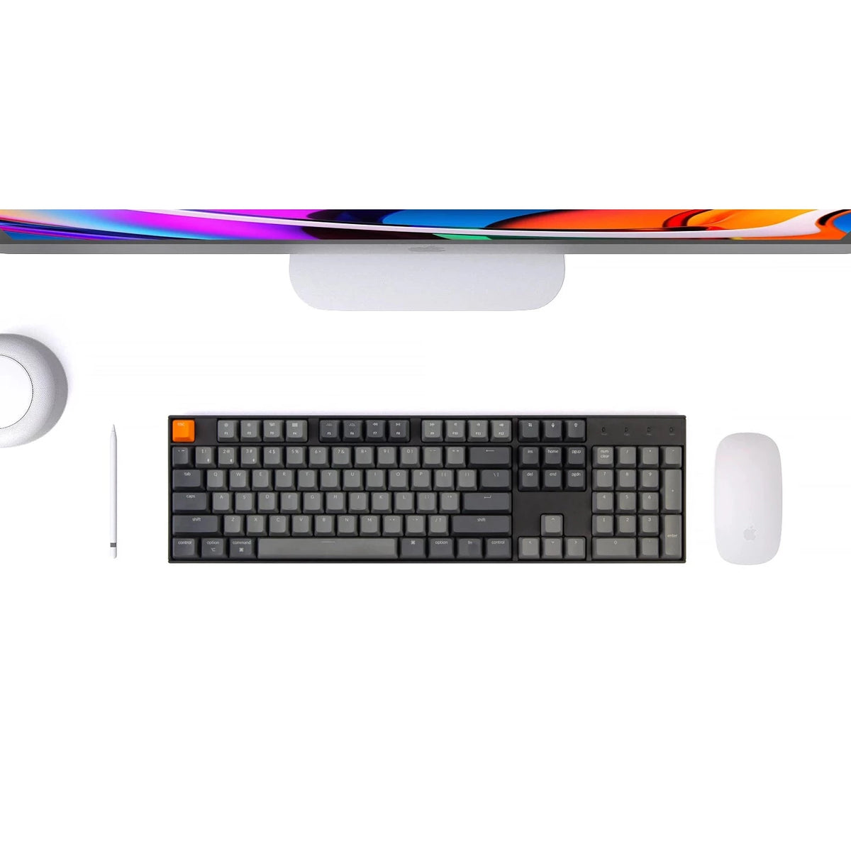 Keychron K10-G1 Wireless Mechanical Keyboard White Backlight Gateron Mechanical (Hot-swappable) Red Switch