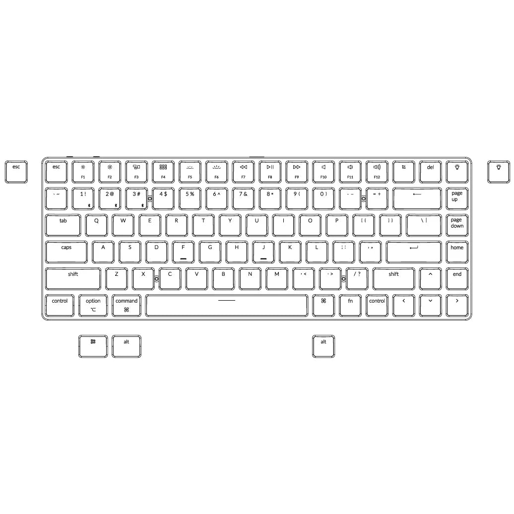 Keychron K3-A3 Wireless Mechanical Keyboard  84 Key White Backlight Brown Switch Low Profile Gateron Mechanical