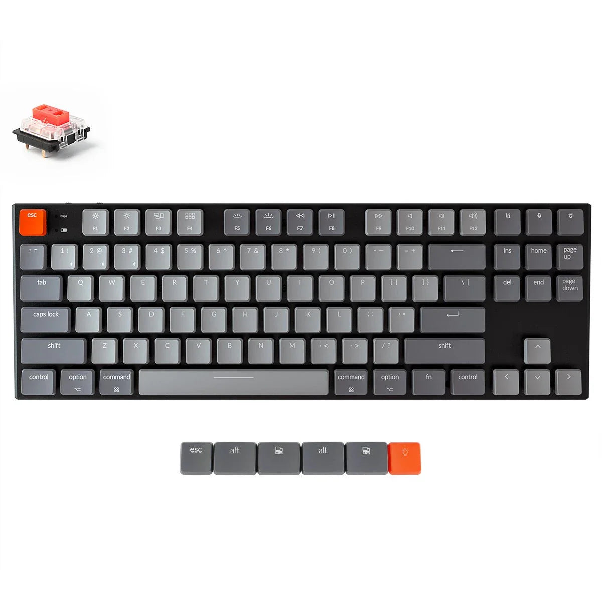 Keychron K1-L1 87Key White Led Red Switch Keyboard