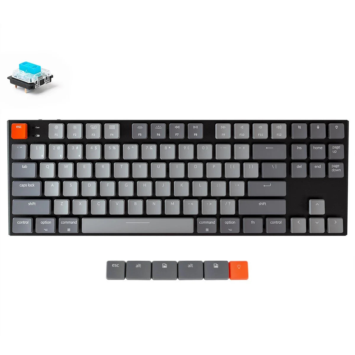 Keychron K1-L2 87Key White Led Blue Switch Keyboard K1-L2 87Key White Led Blue Switch Keyboard