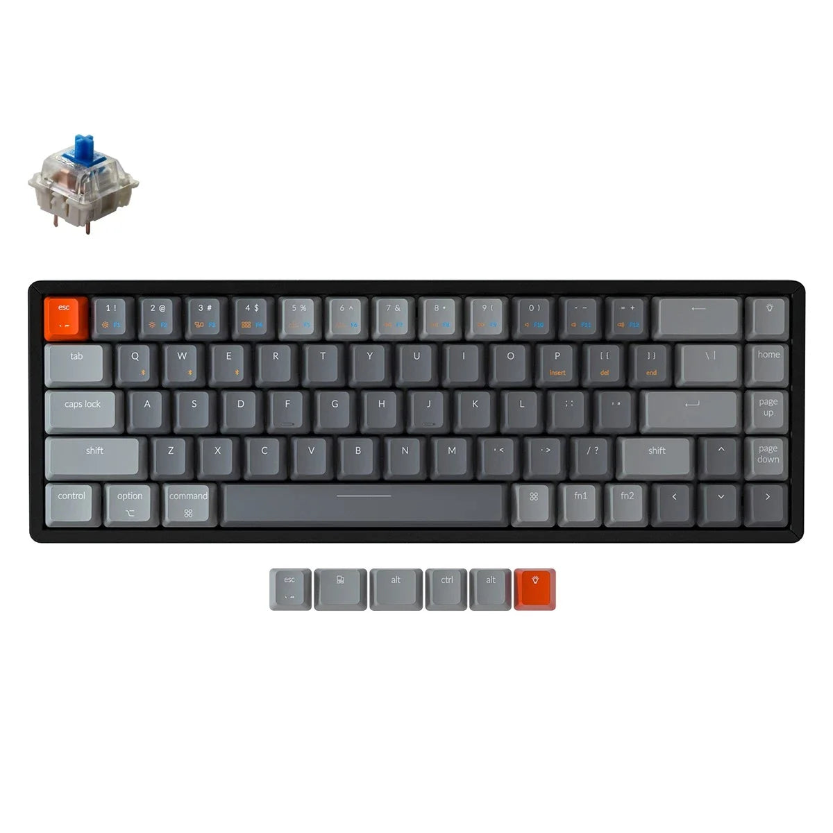 Keychron K6-Q2 Wireless Mechanical Keyboard Aluminum Frame Gateron RGB Backlight Blue Switch