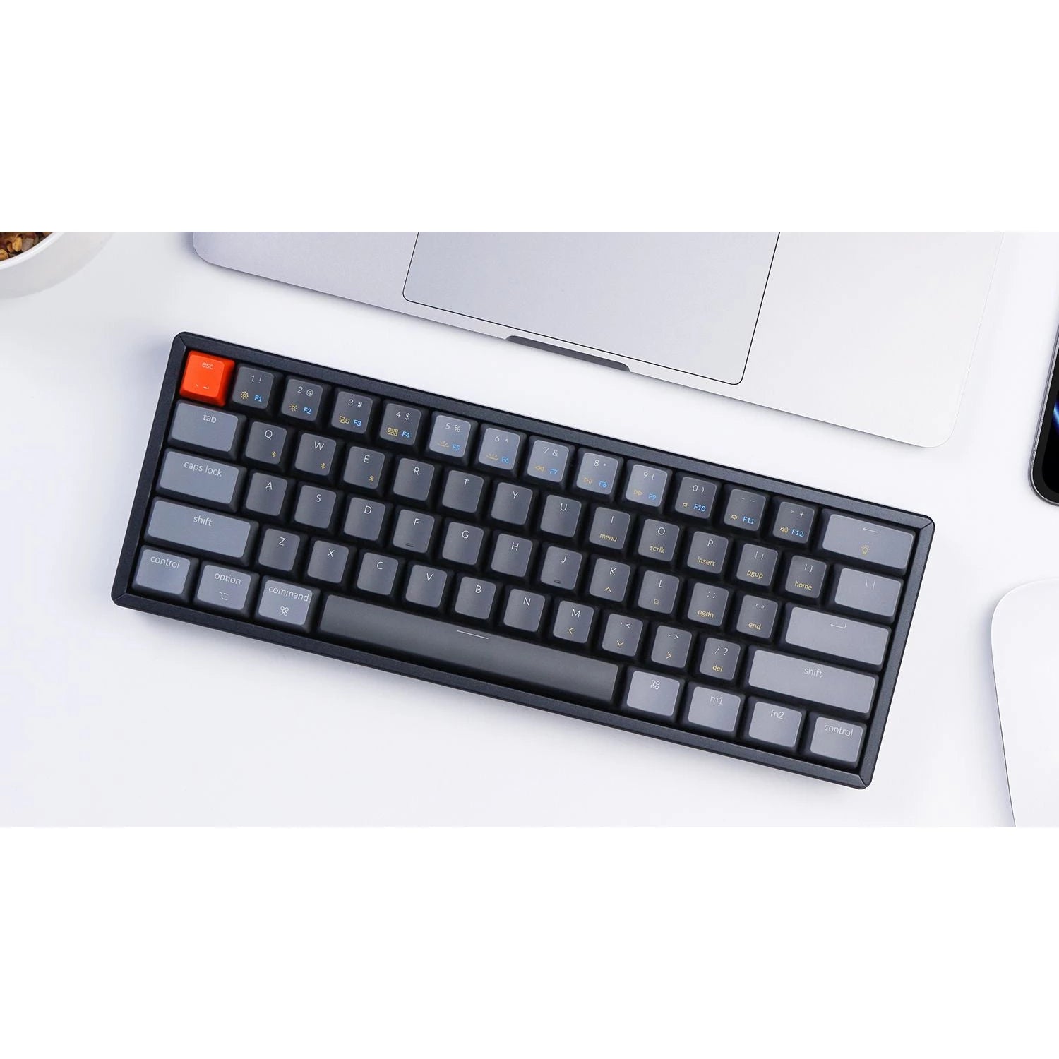 Keychron K12-F4 Wireless Mechanical Keyboard  61 Key RGB Backlight Aluminum Frame Keychron Optical (Hot-swappable) Banana Switch