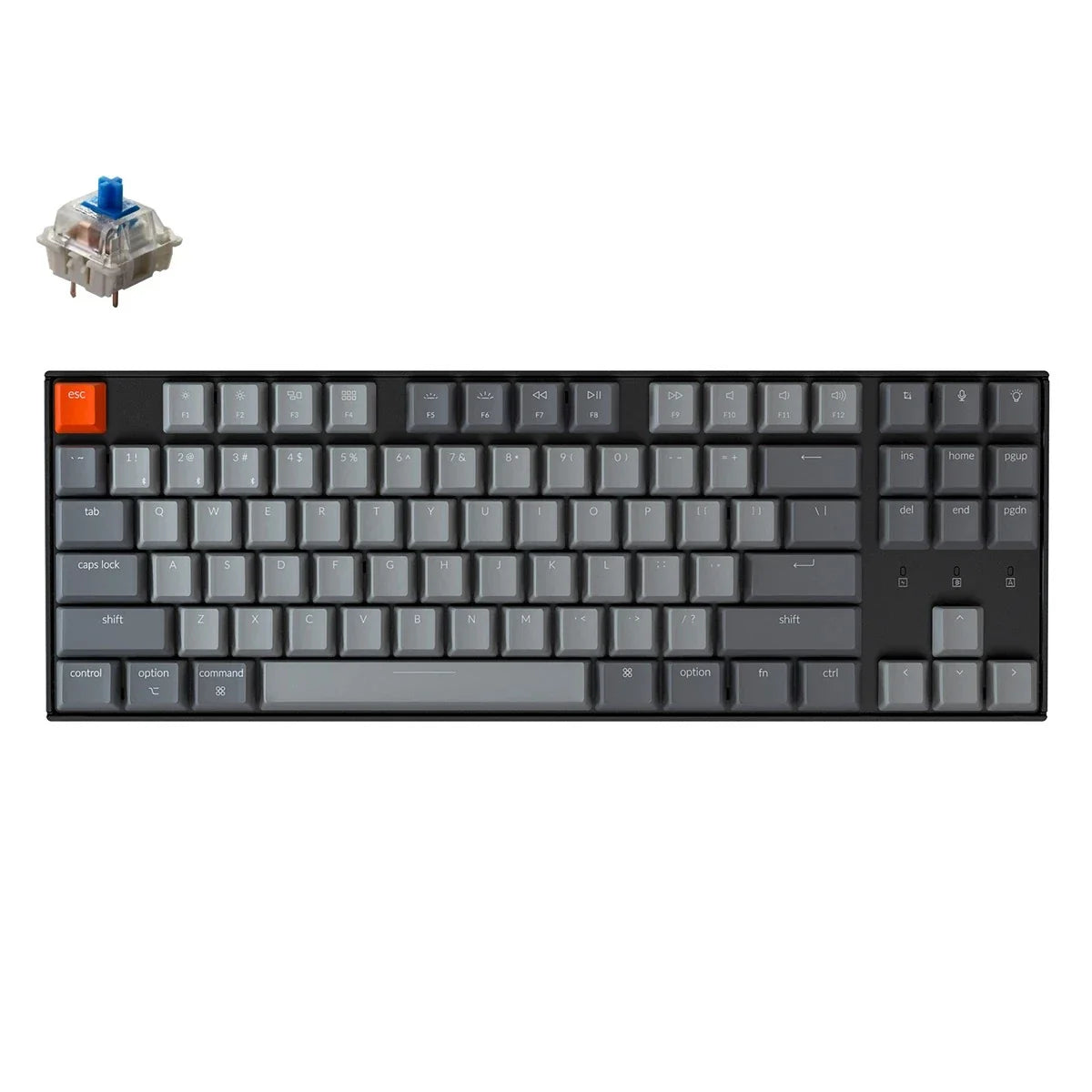 Keychron K8-H2 Wireless Mechanical Keyboard Plastic Frame RGB Backlight Blue Switch