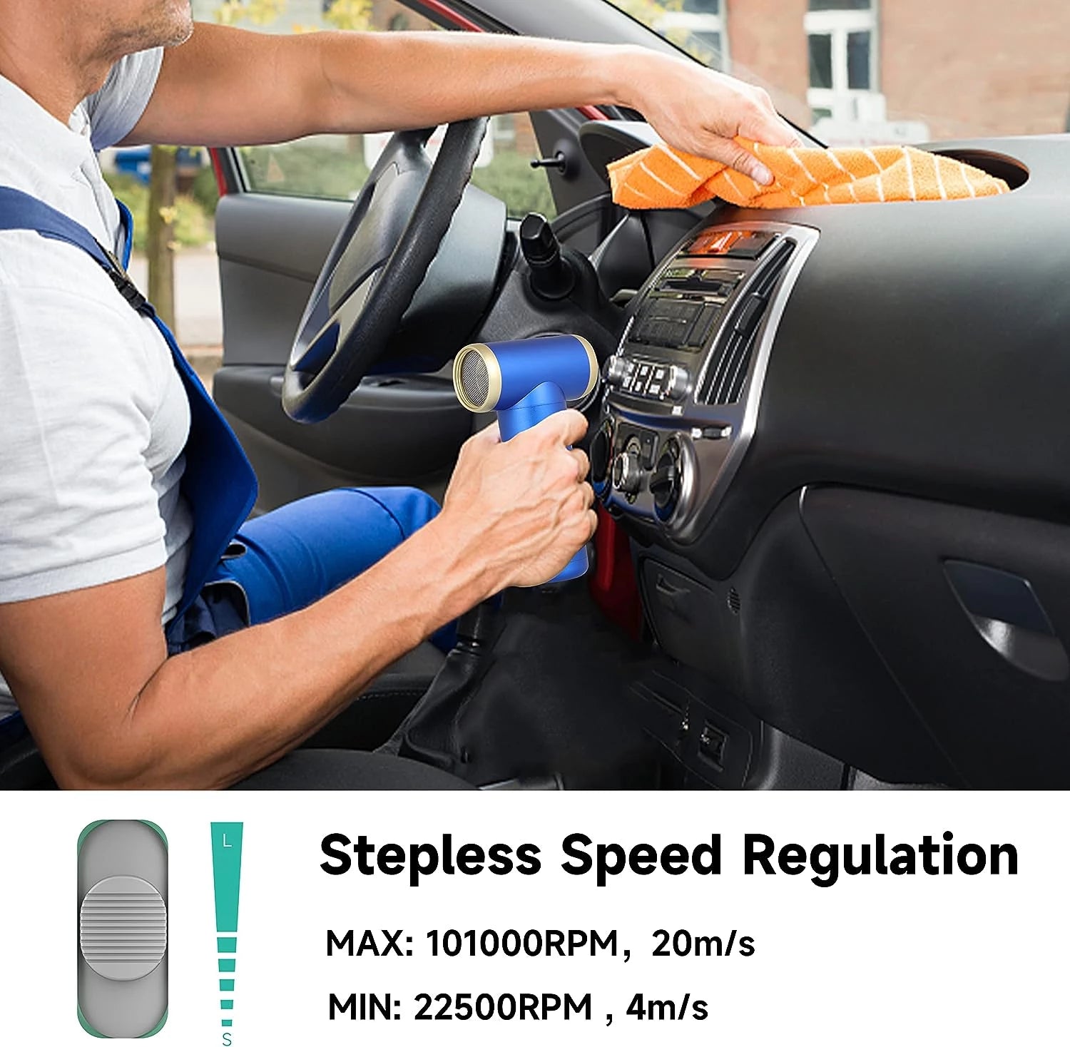 KiCA JetFan Gen 2 Compressed Air Duster Blower Red