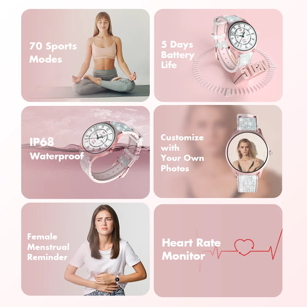 Kieslect Lora Lady Calling Smart Watch Heart Rate SpO2 Monitor