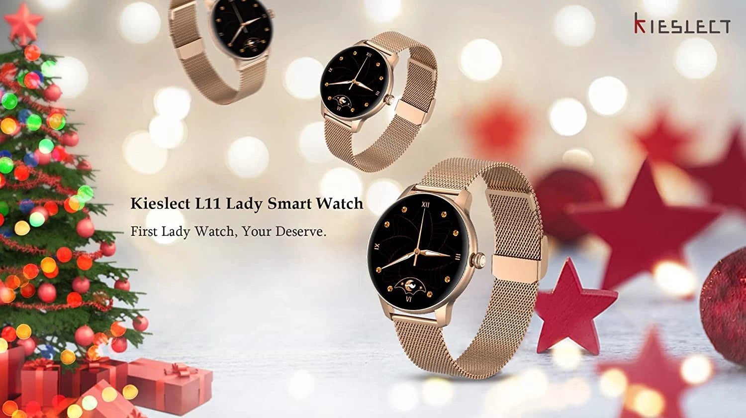 Kieslect L11 Lady Smart Watch Heart Rate SpO2 Monitor Gold