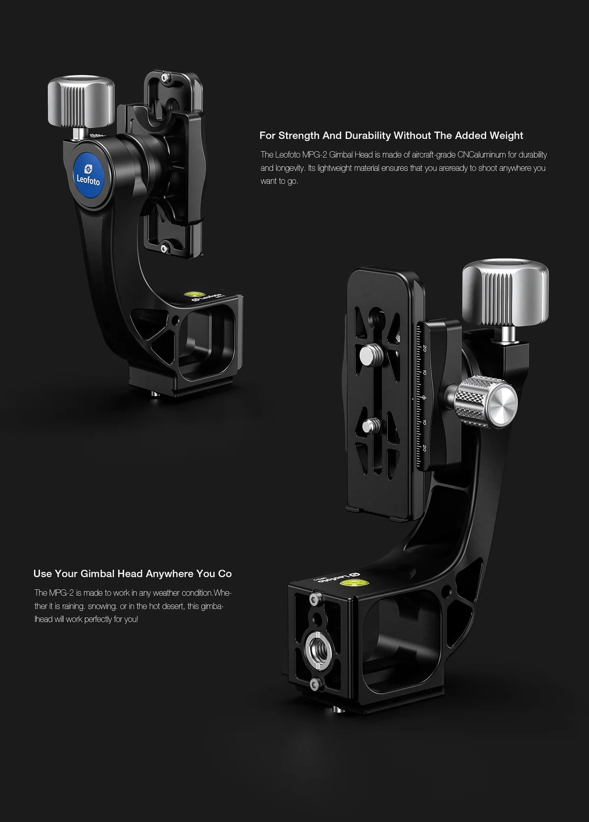 Leofoto MPG-02 Gimbal Attachment for Heads (Arca Compatible)
