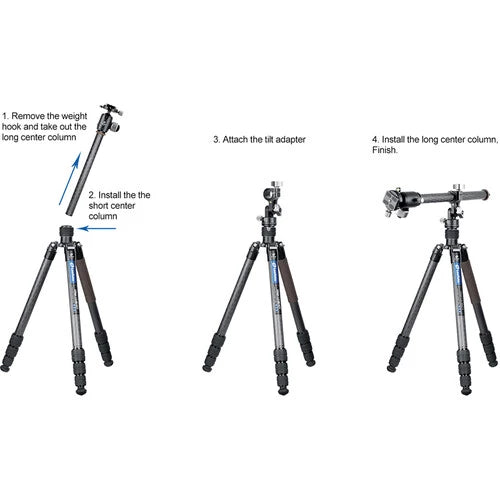 Leofoto HX-22 Center Column Tilt Adapter for LX-225CT / LX-224CT Tripod