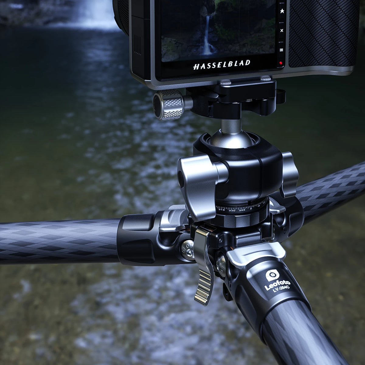 Leofoto LY-284C+LH-30 Carbon Fiber Y Shaped Center Column Tripod