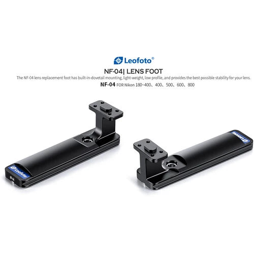 Leofoto NF-04 Lens Foot for Nikon 180-400mm, 400mm, 500mm, 600mm & 800mm Lens