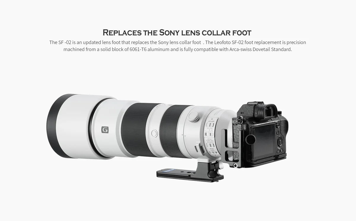 Leofoto SF-02N Replacement Lens Foot for Sony FE 200-600 f/5.6-6.3