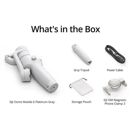 DJI OM 6 Osmo Mobile 6 Smartphone Gimbal Platinum Gray