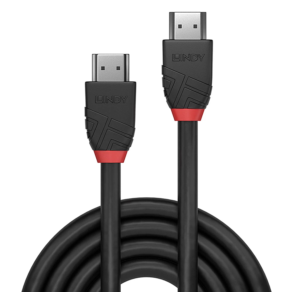 Lindy High Speed HDMI Cable, Black Line 0.5m 36470