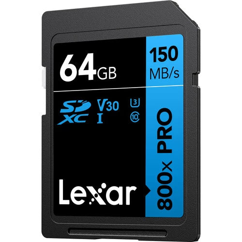 Lexar 64GB 800x PRO UHS-I SDXC Memory Card 150MB/S