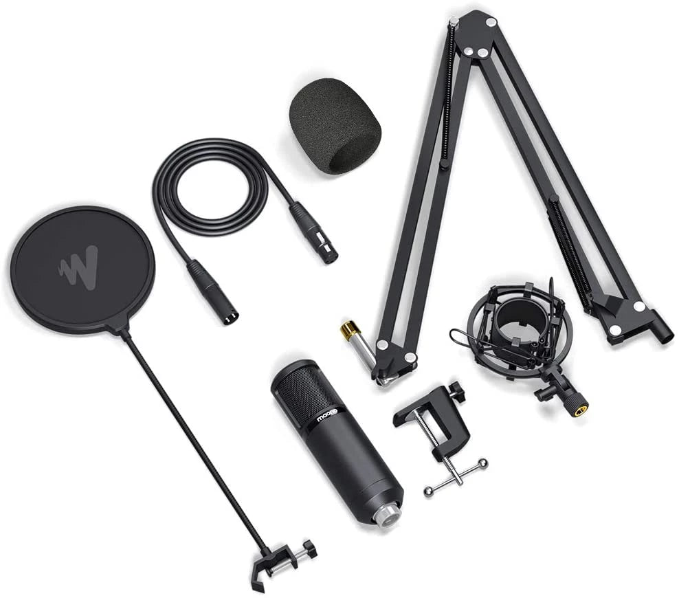 Maono AU-PM320S Cardioid Vocal Studio Recording XLR Condenser Microphone Kit