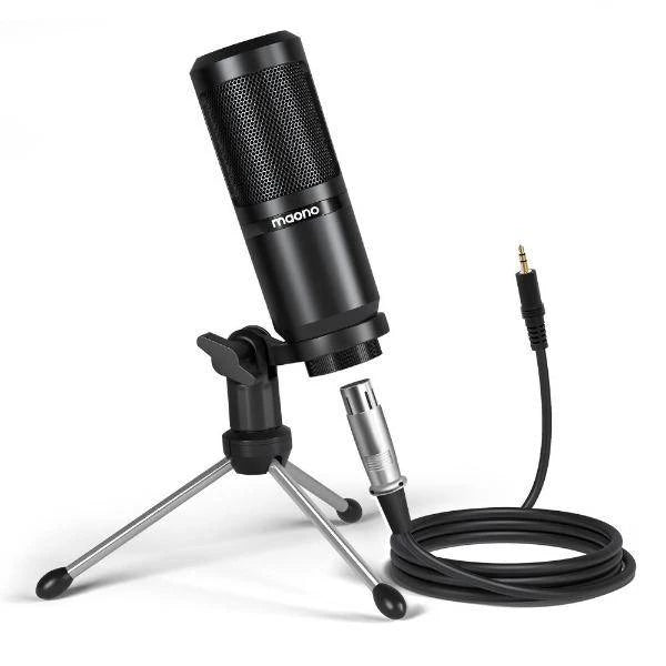 Maono AU-PM360TR Mic Condenser XLR plus Stand Kit Recording
