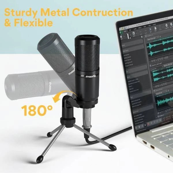 Maono AU-PM360TR Mic Condenser XLR plus Stand Kit Recording