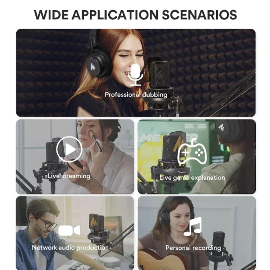 Maono AU-PM500 Studio-Quality Sound XLR Condenser Microphone