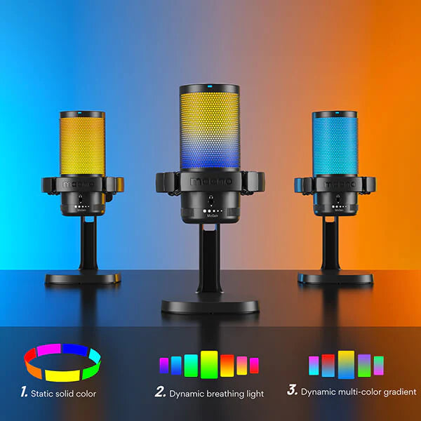 Maono DGM20 GamerWave Condenser USB Gaming RGB Microphone - Black
