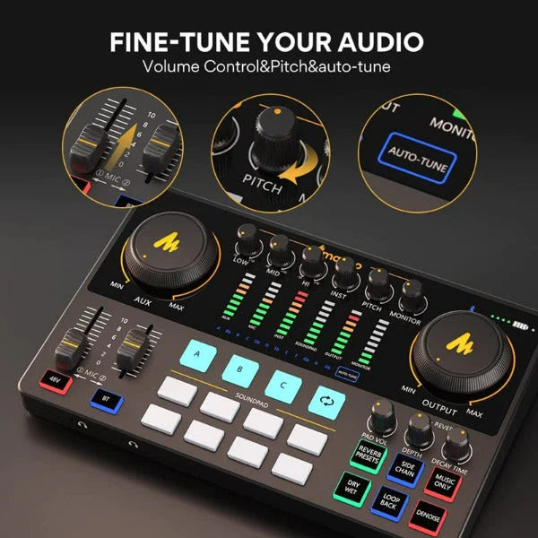 MAONO Maonocaster AME2 A Integrated Audio Production Studio with Single Mic Bundle