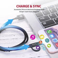 MICROPACK CABLE 2 IN 1 DATA AND CHARGING MFI 2,4AH BLACK (I-201.BLK)