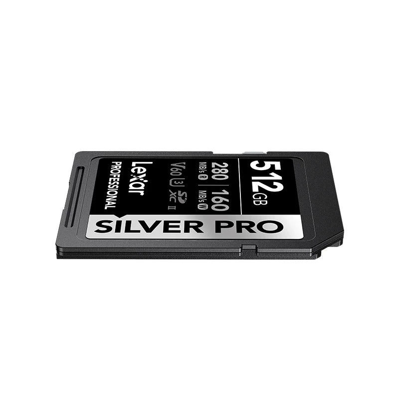 Lexar 512GB Professional SDXC SILVER PRO UHS-II Memory Card 280MB/s