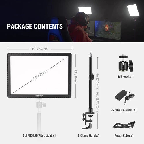 NEEWER GL1 PRO 15.5" Key Light Streaming LED Light