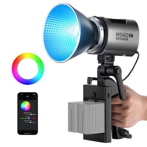 NEEWER MS60C RGB LED Video Light Handheld Spotlight