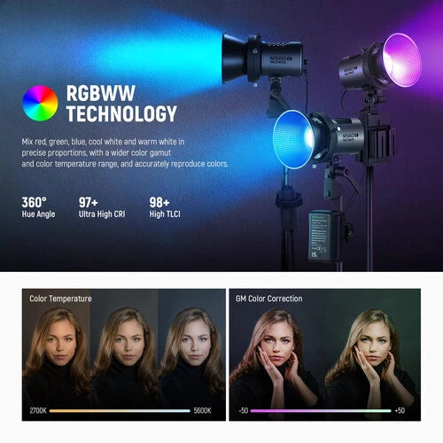 NEEWER MS60C RGB LED Video Light Handheld Spotlight