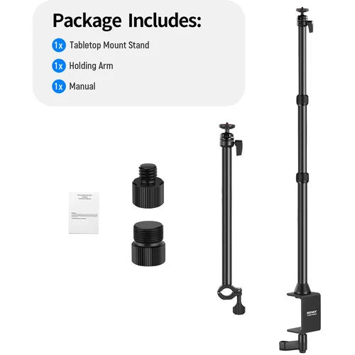 Neewer TL253A Tabletop Stand with Auxiliary Holding Arm