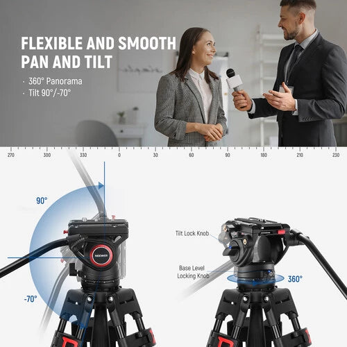 Neewer TP74 PROFESSIONAL VIDEO TRIPOD WITH FLUID HEAD
