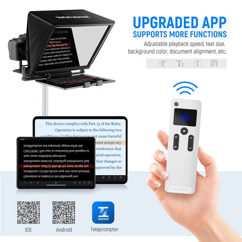 Neewer X14 Pro Aluminum Teleprompter with Remote & Carry Case