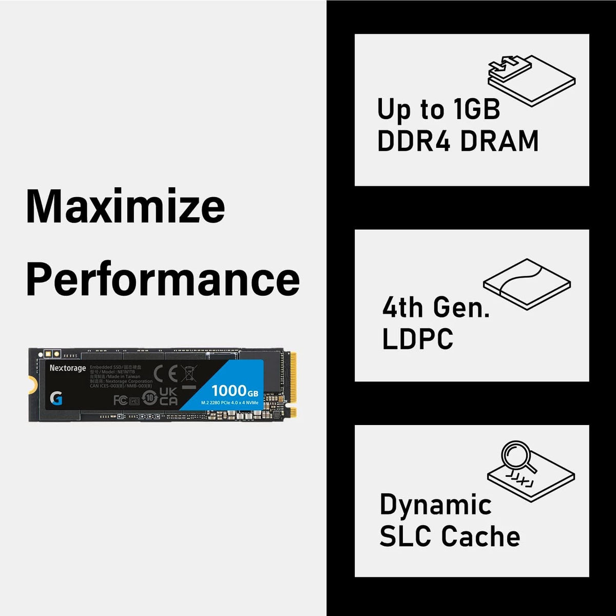 Nextorage SSD 1TB 7300 Max Seq Read, 6000 Max Seq Write