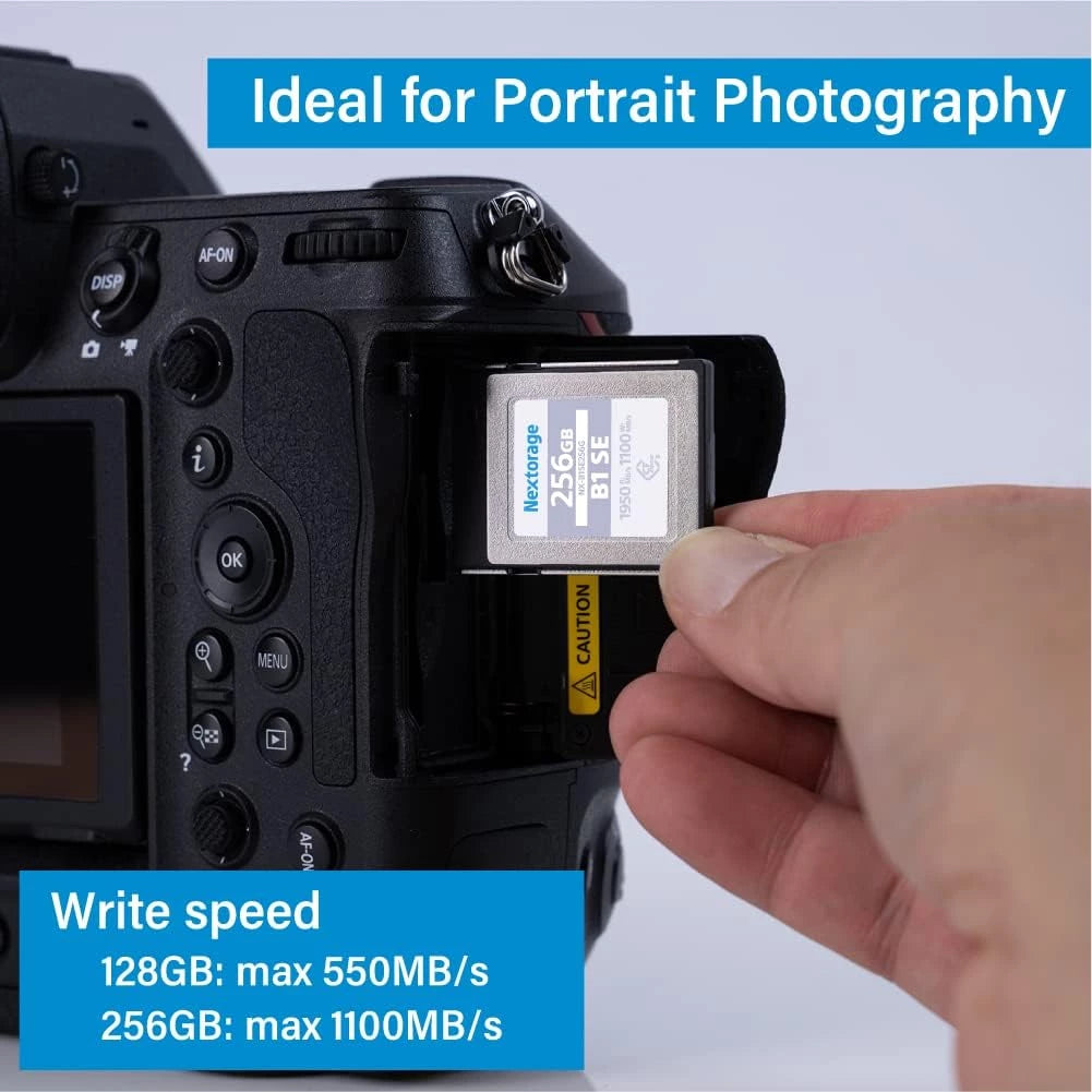 Nextorage NXB2SE CFExpress Type B 128GB 1100MB/s Read, 1000MB/s Write, 200Mb/s Min Sustain Speed