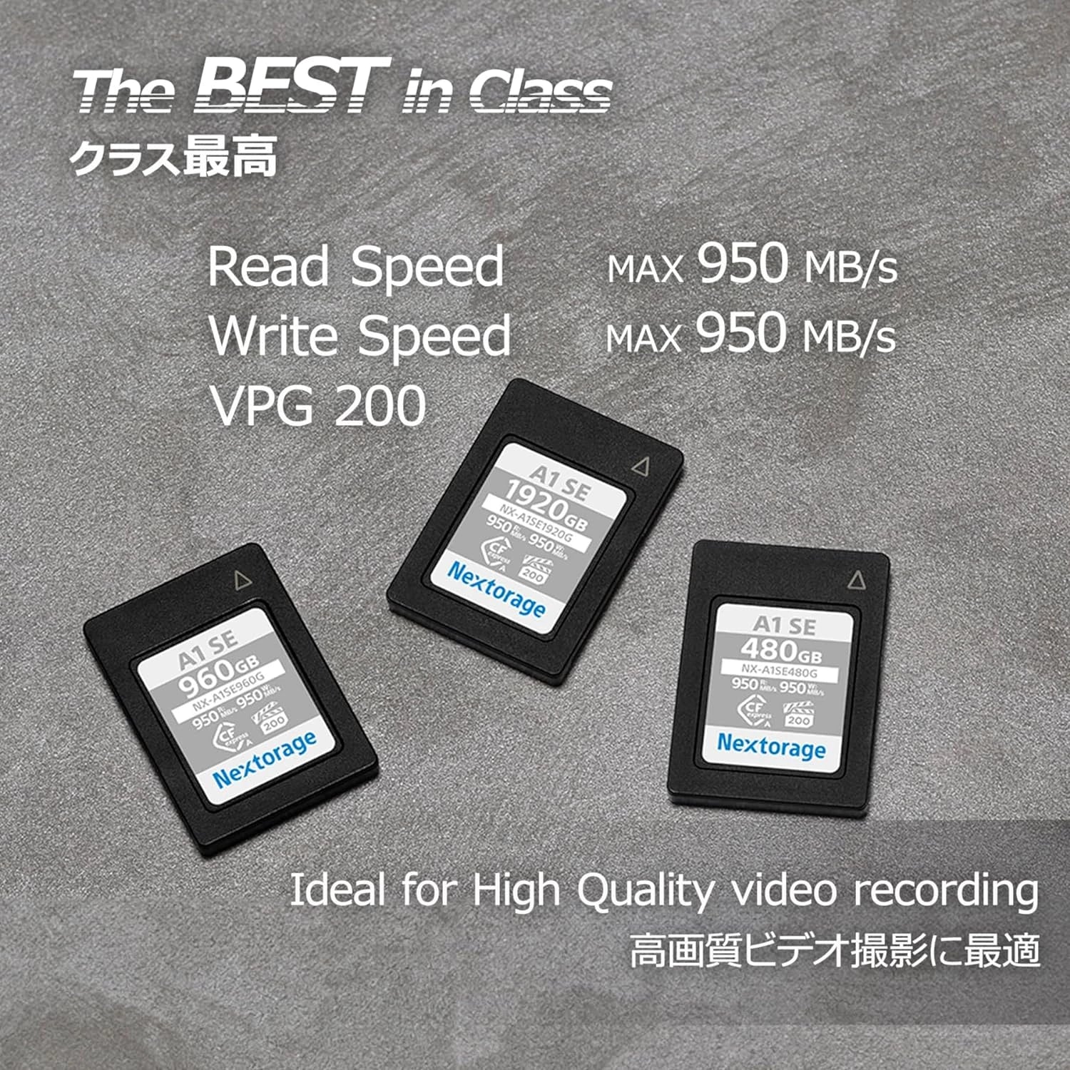Nextorage NXA1SE CFExpress Type A 480GB 950MB/s Read, 950MB/s Write, 400MB/s Sustain Write