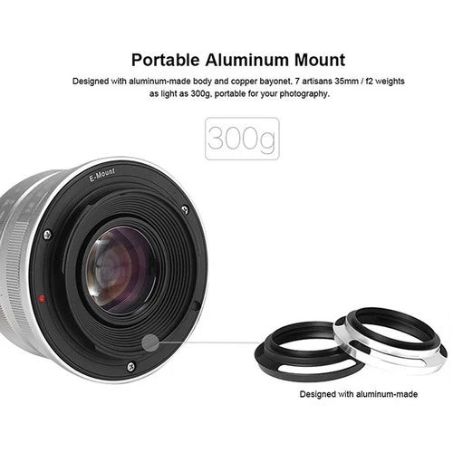 7Artisan 25mm F1.8 Fuji FX Mount (Silver)