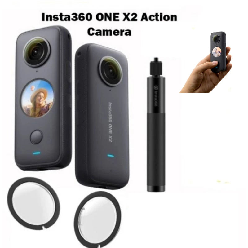 Insta360 One X2 with Lens Guards & Invisible Selfie Stick 120cm