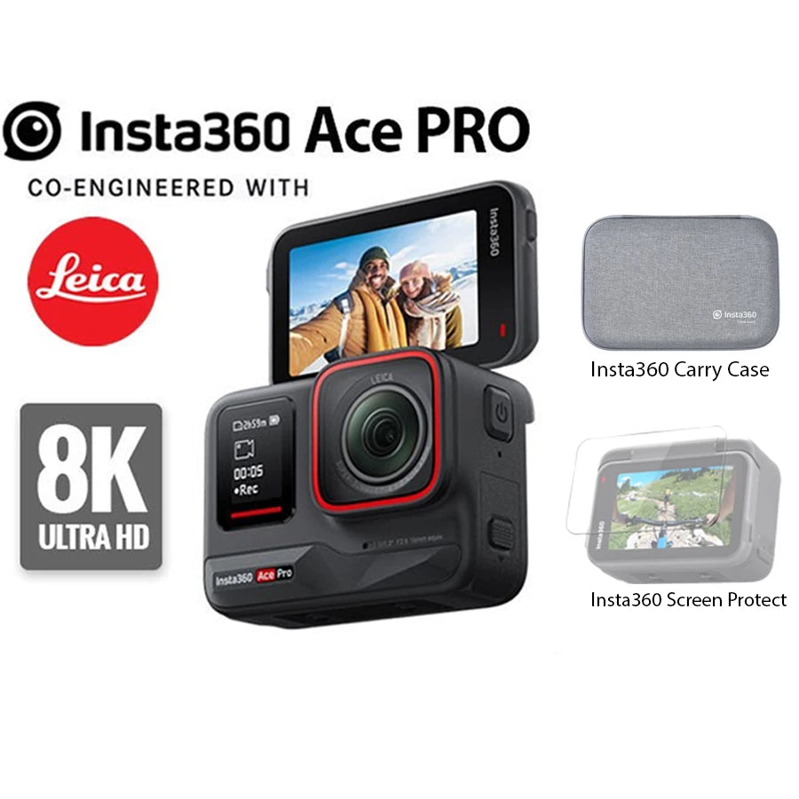 Insta360 Ace Pro + Screen Protector + Carry Case