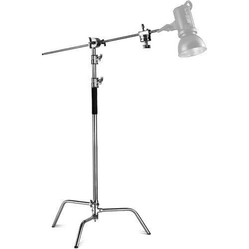 NEEWER 320cm Stainless Steel C Stand with Boom Arm