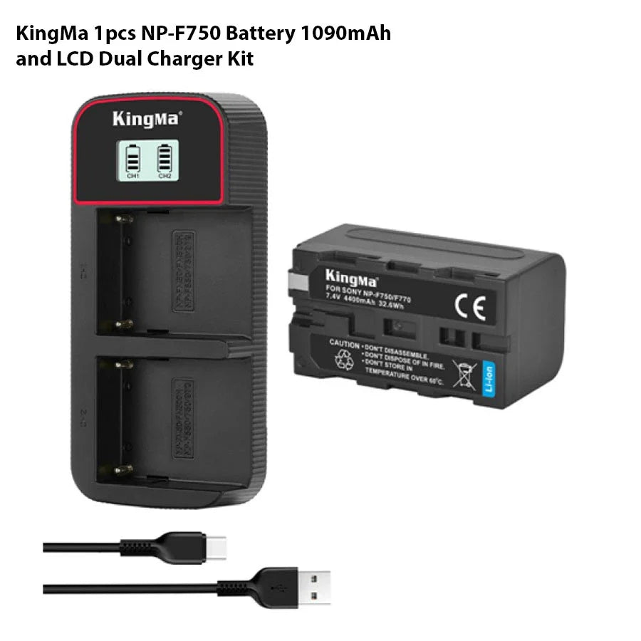 Paket Charger + Baterai NP-F750/770