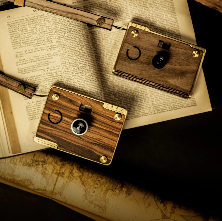 Paper Shoot CROZ Vintage Camera Set - Rosewood 18MP