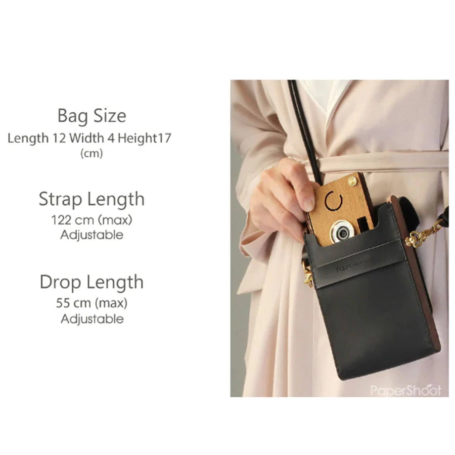 Paper Shoot Bag Italian vegetable tanned leather shoulder bag