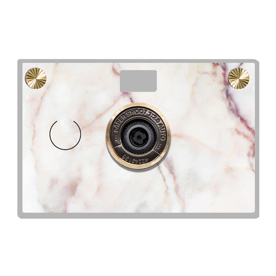 Paper Shoot Paper Camera Stone Pattern Series (Bianco Rose)