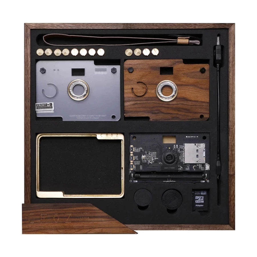 Paper Shoot CROZ Vintage Camera Set - Rosewood 18MP